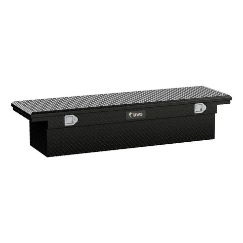 UWS TBS-69-LP-BLK Tool Box Crossover Low Profile Single Lid Diamond Tread Black 