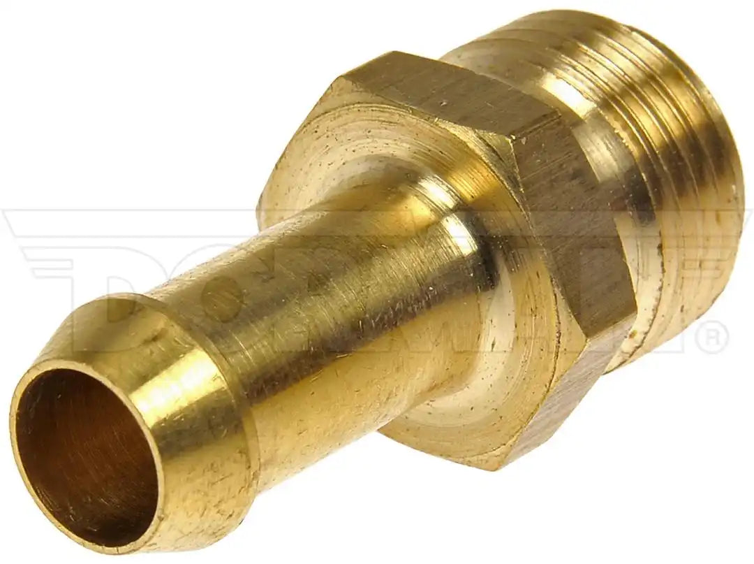 Dorman 785-412D Fuel Line Fitting OE Solutions ™ Inverted Flare Male Connector Barbed End 1/8 Inch MNPT Thread Size 1.22 Inch Length Brass