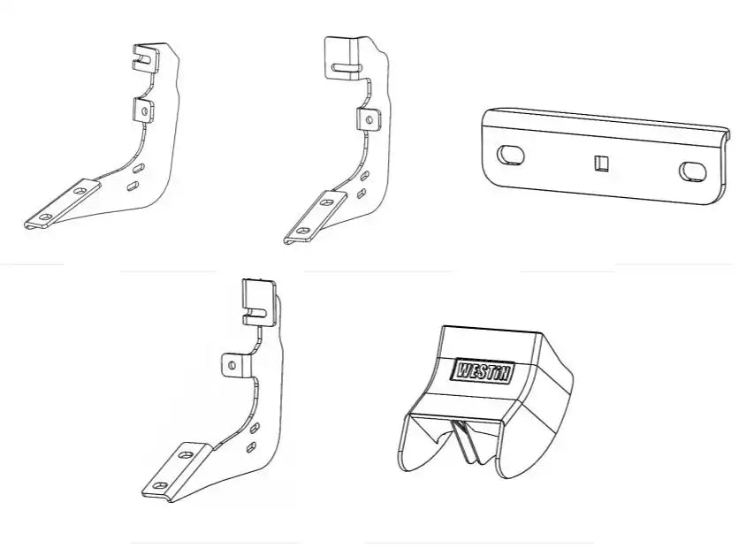 Westin Automotive 28-7122PK Nerf Bar Mounting Kit R7 Series Replacement Parts Kit f