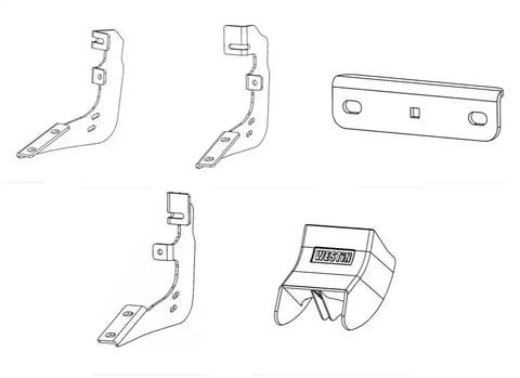 Westin Automotive 28-7122PK Nerf Bar Mounting Kit R7 Series Replacement Parts Kit f