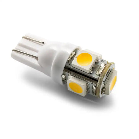 Camco 54621 Multi Purpose Light Bulb - LED 194/ 906 T10 Wedge LED Bright White 5 LED/ 60 Lumen Single