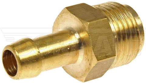 Dorman 785-404D Fuel Line Fitting OE Solutions ™ Inverted Flare Male Connector Barbed End 5/8-18 UNF Thread Size 1.34 Inch Length Brass