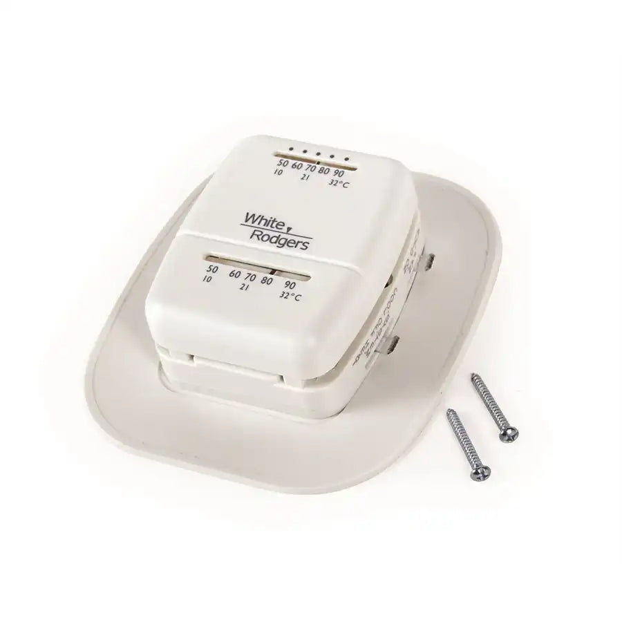 Camco 09221 Wall Thermostat Single Stage For Heat and Cool Control Not Programmable Mechanical Readout