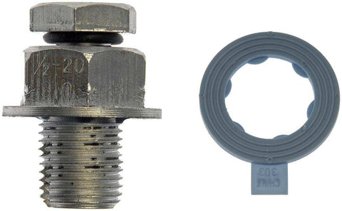 Dorman 65208 Oil Drain Plug AutoGrade ™ Oil-Tite! 6 Point Head 1/2-20 Inch Thread Single Oversize Without Magnetic Tip With Gasket
