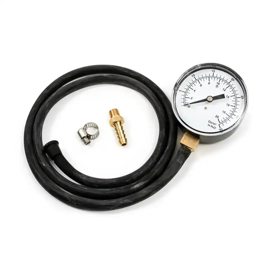 Camco 10389 Propane Pressure Test Kit 0-35 WC (Water Column) With 30 Inch Hose With Gauge/ Case/ Hose/ Brass Pressure Tap Fitting