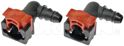 Dorman 800-390 Fuel Line Repair Fitting OE Solutions ™ OE Replacement 90 Degree Black Nylon Pack Of 2
