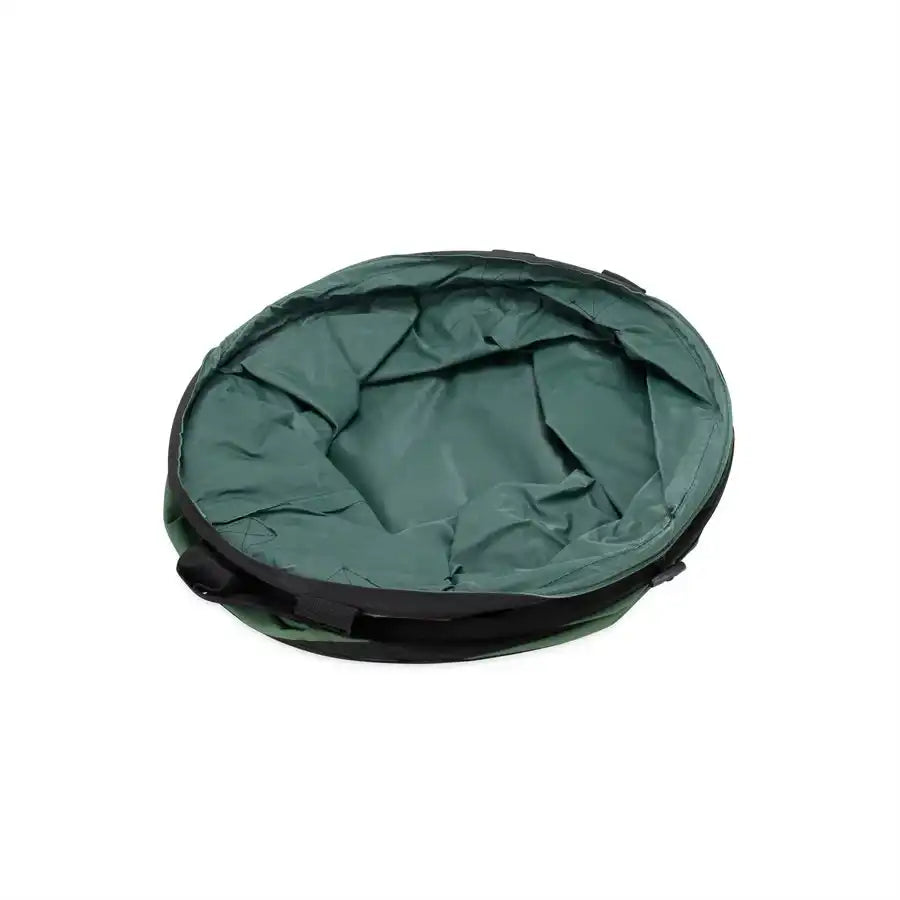 Camco 42895 Trash Can Round Collapsible 22 Inch Diameter x 28 Inch Height Green