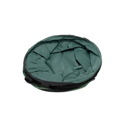 Camco 42895 Trash Can Round Collapsible 22 Inch Diameter x 28 Inch Height Green