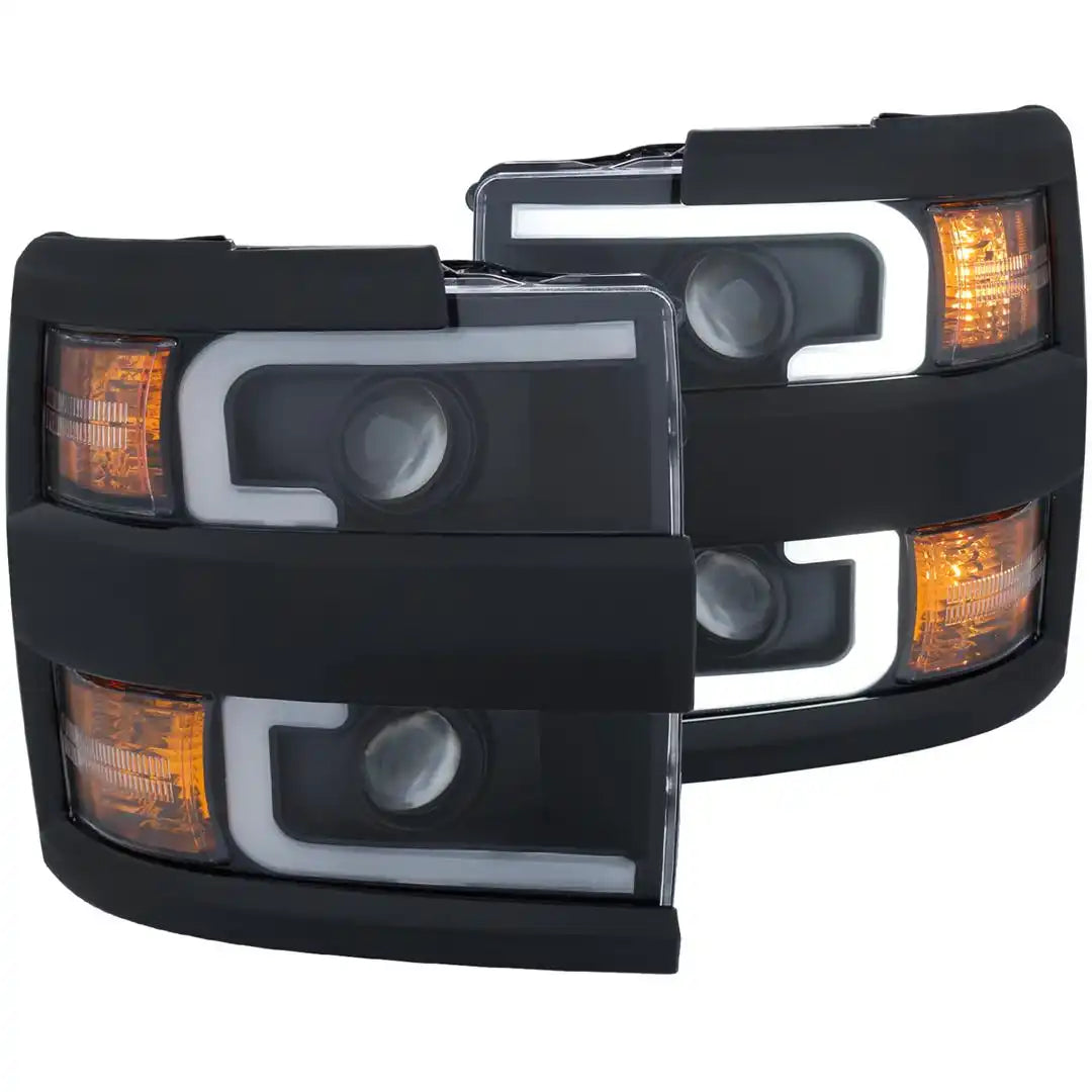ANZO USA 111364 Headlight Assembly Halogen Bulb Projector Beam With Switchback Desi