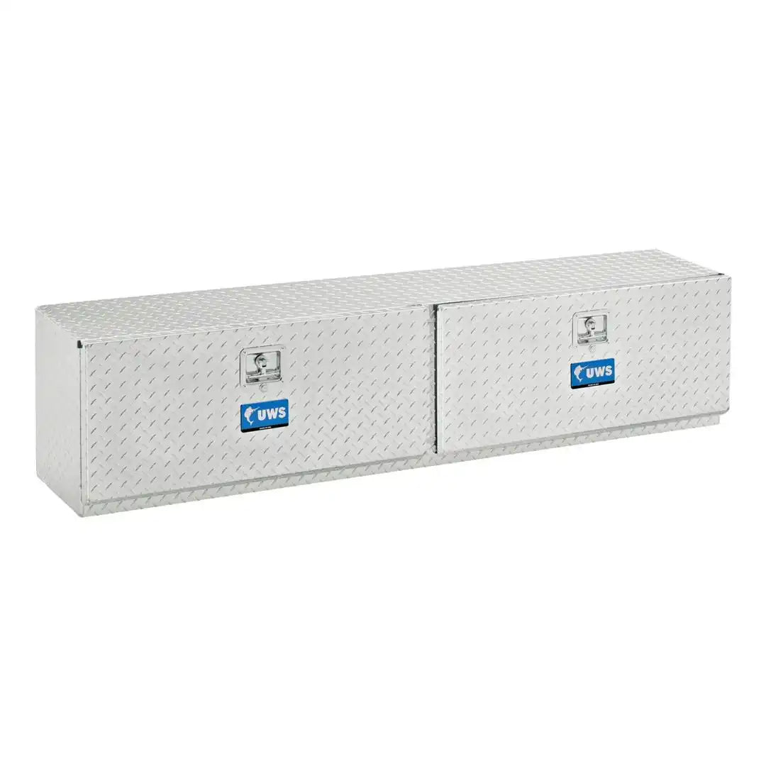 UWS TBTS-72 Tool Box Topside 2 Door Diamond Tread Bright Aluminum 72 Inch Lengt