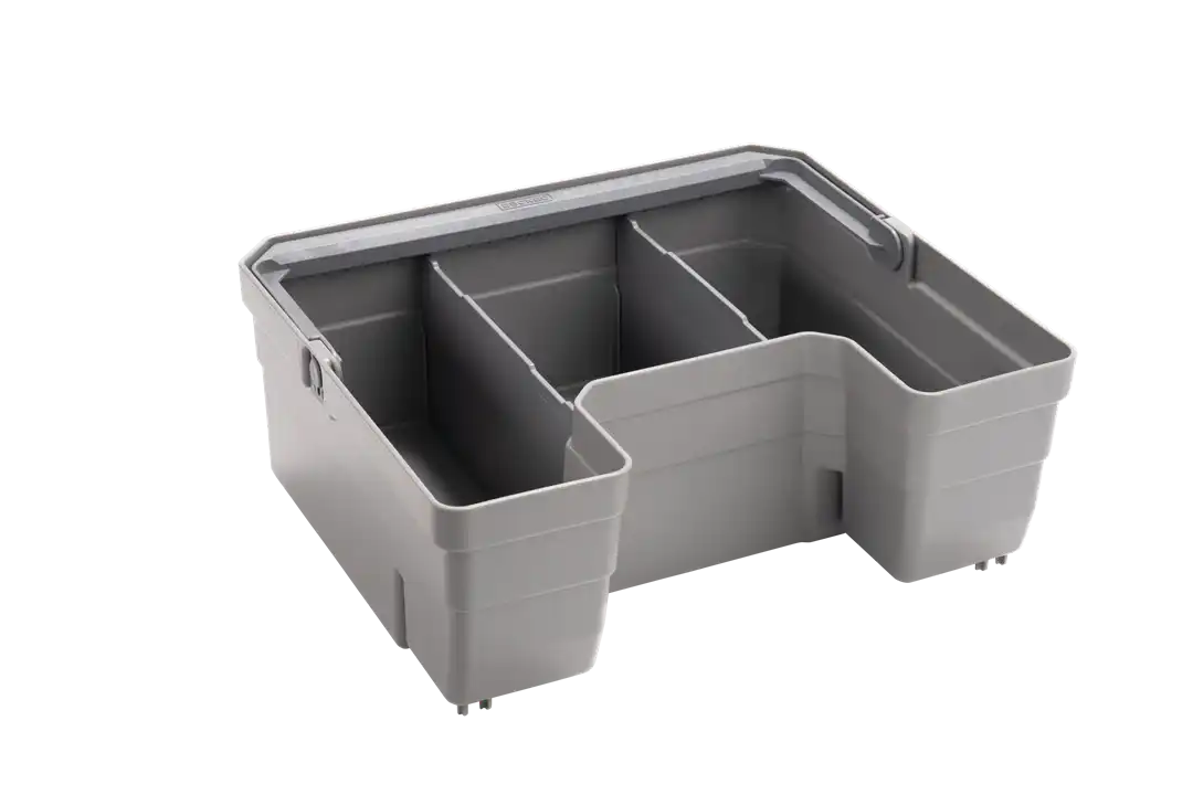 Decked A0081-DBDW-GRY Bin Box Double Drawerganizer 16 Inch Width x 18-1/2 Inch Len