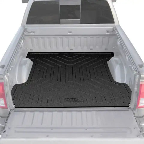 Husky Liner 16001 Bed Mat Direct-Fit Without Raised Edges Black Rubber Tailgate 