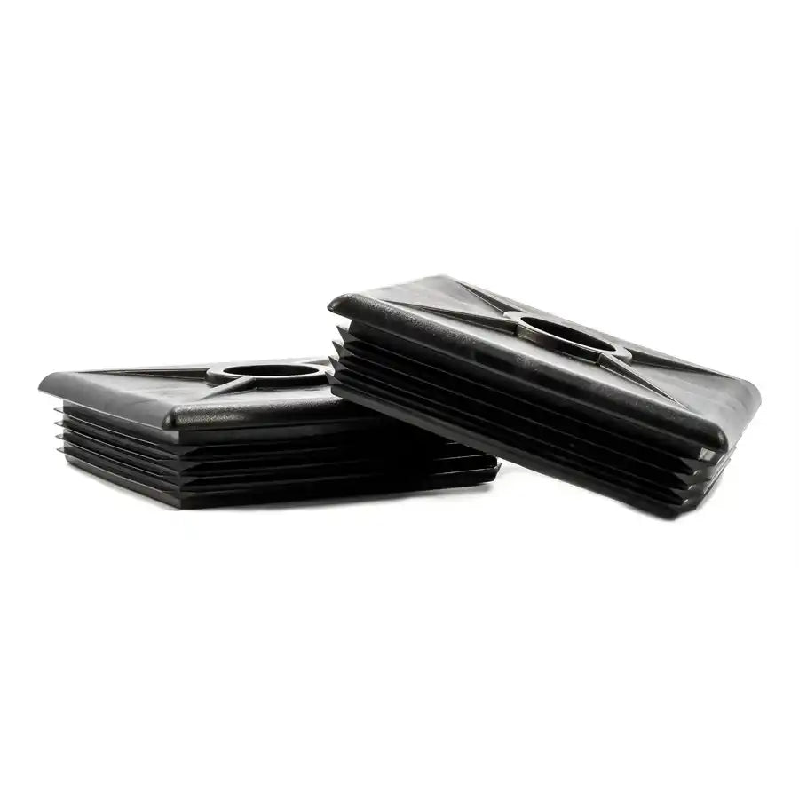 Camco 40303 Sewer Hose Storage Carrier Cap Use With 4 Inch Square Sewer Hose Bumper Black Polyethylene Package of 2