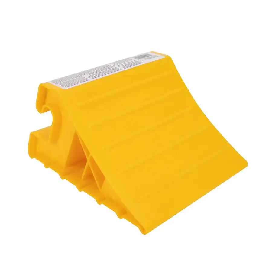 Camco 44492 Wheel Chock Yellow Hard Plastic 5-1/2 Inch Width x 8-1/2 Inch Height x 10 Inch Depth Single