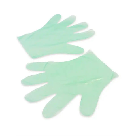 Camco 40285 Gloves Disposable Sanitation Gloves One Size Green Package of 100
