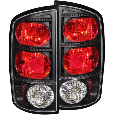 ANZO USA 211045 Tail Light Assembly Uses OE Bulbs Clear Lens Black Housing Set of