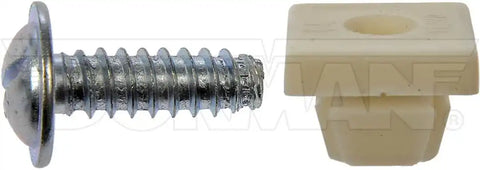 Dorman 45950 License Plate Mounting Hardware AutoGrade ™ Universal Screw/ Push Nut Silver Set of 4
