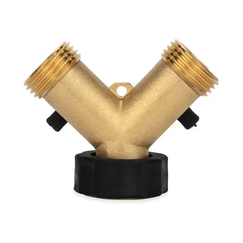 Camco 20123 Fresh Water Fill Hose Shut Off Valve Y Valve Brass Complies With CA and VT Regulations For Brass Content