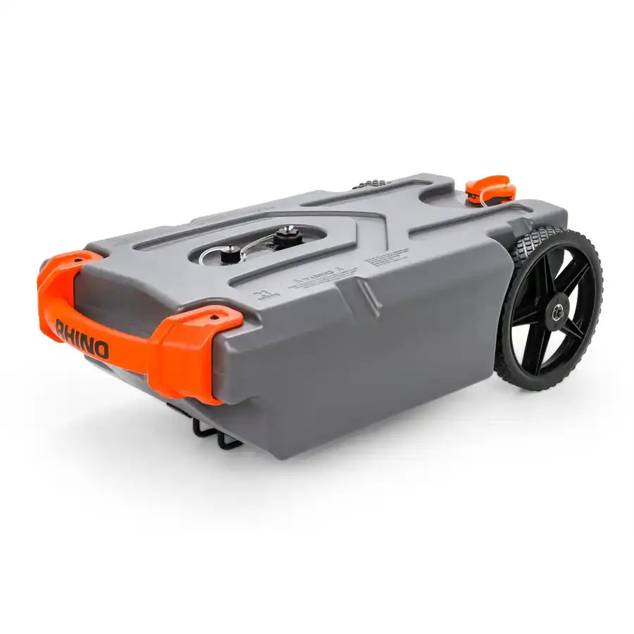 Camco 39002 Portable Waste Holding Tank Rhino ™ Tote Tanks 21 Gallon 2 Wheel Design Blow-Molded Polyethylene