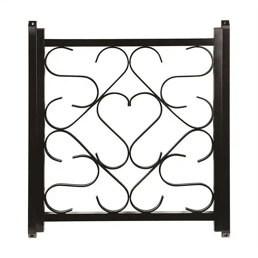 Camco 43993 Screen Door Grille For Protection of Door Screen Deluxe Scroll Design Adjustable From 20 Inch to 32 Inch Black