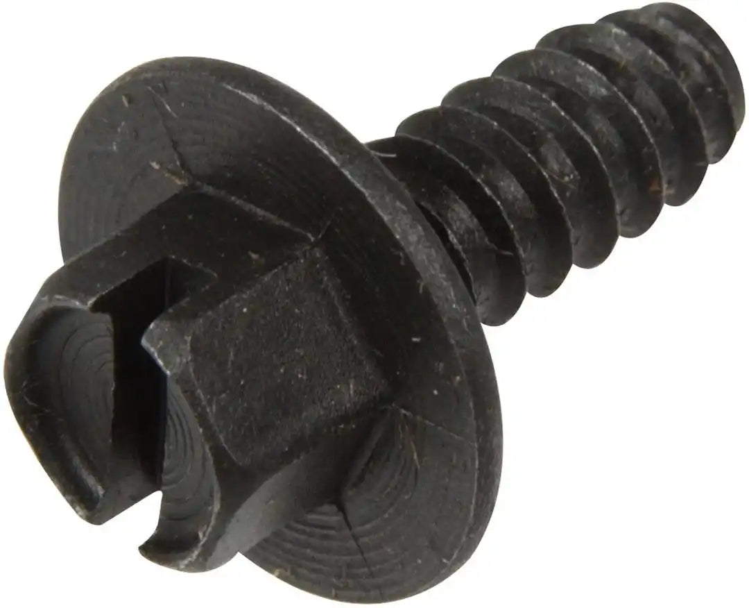 Dorman 785-126 License Plate Mounting Hardware AutoGrade ™ Fastener 1/4 Inch x 5/8 Inch Black and White With Slotted Hex Washer/ Square Nylon Nut Pack of 8