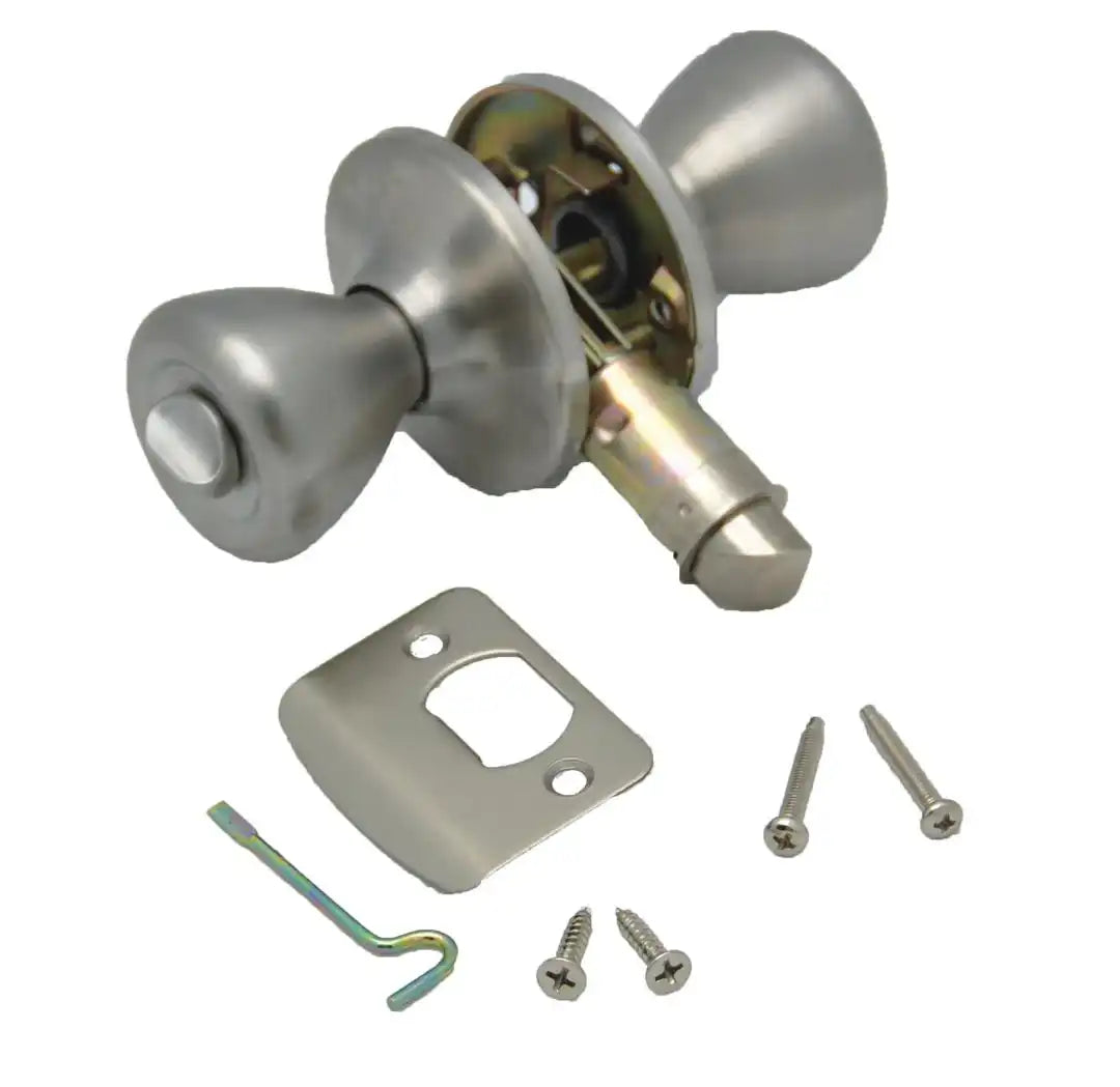 AP Products 013-202-SS Entry Door Lock Knob Type Used As Either 3/8 Inch Or 2-3/4 I