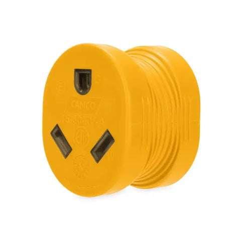 Camco 55223 Power Cord Adapter Power Grip ™ For Connecting RV Power Inlet To Standard Power Source 15 Amp Male To 30 Amp Female 15 Amp