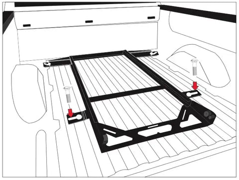 Bedslide BSA-F150-2017 Bed Slide Installation Kit Factory Mount No Drill Brackets Fo
