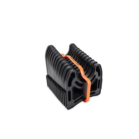 Camco 43041 Sewer Hose Support Sidewinder Holds 15 Foot Hose Collapsible For Storage Deep Cradles Eliminate Need for Support Straps