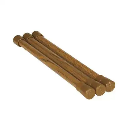 Camco 43833 Cabinet Content Brace Spring Loaded Bar Style Bar Extends From 10 Inch Length to 17 Inch Length Oak Finish