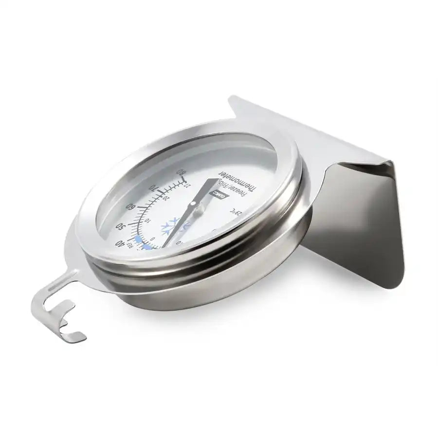 Camco 42114 Thermometer Use To Measure Refrigerator Temperature Analog Display Mounted Silver