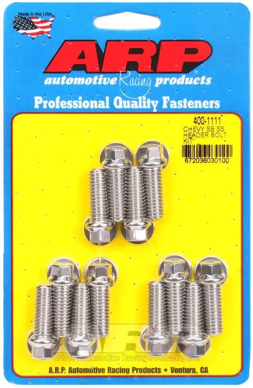 ARP Auto Racing 400-1111 Exhaust Header Bolt For Use With Chevy Small Block 3/8 - 1