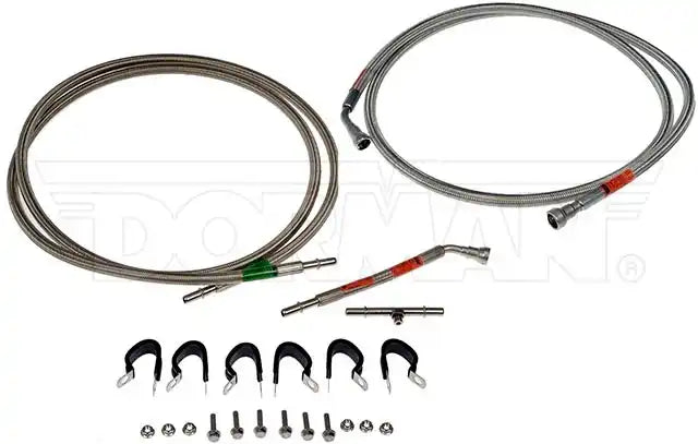 Dorman 819-002 Fuel Line OE Solutions ™ OE Replacement 79 Inch/ 5-1/2 Inch/ 90-1/2 Inch Length 13.5 Millimeter Outside Diameter Silver Stainless Steel/ PTFE