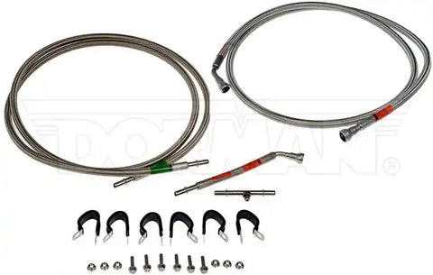 Dorman 819-002 Fuel Line OE Solutions ™ OE Replacement 79 Inch/ 5-1/2 Inch/ 90-1/2 Inch Length 13.5 Millimeter Outside Diameter Silver Stainless Steel/ PTFE