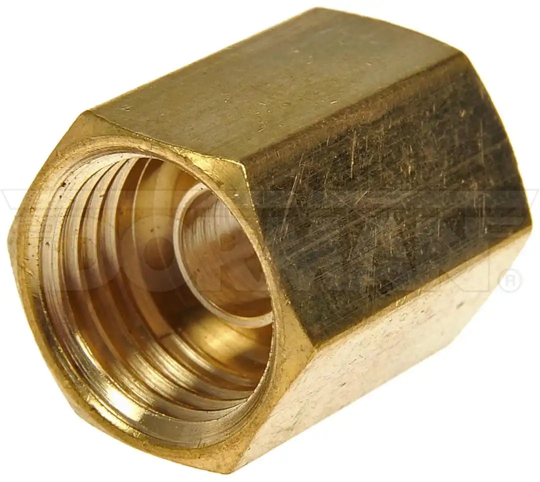 Dorman 785-314D Tube End Fitting Nut OE Solutions ™ 0.44 Inch Outer Diameter 0.68 Inch Length Brass Pack Of 2 Clamshell Package