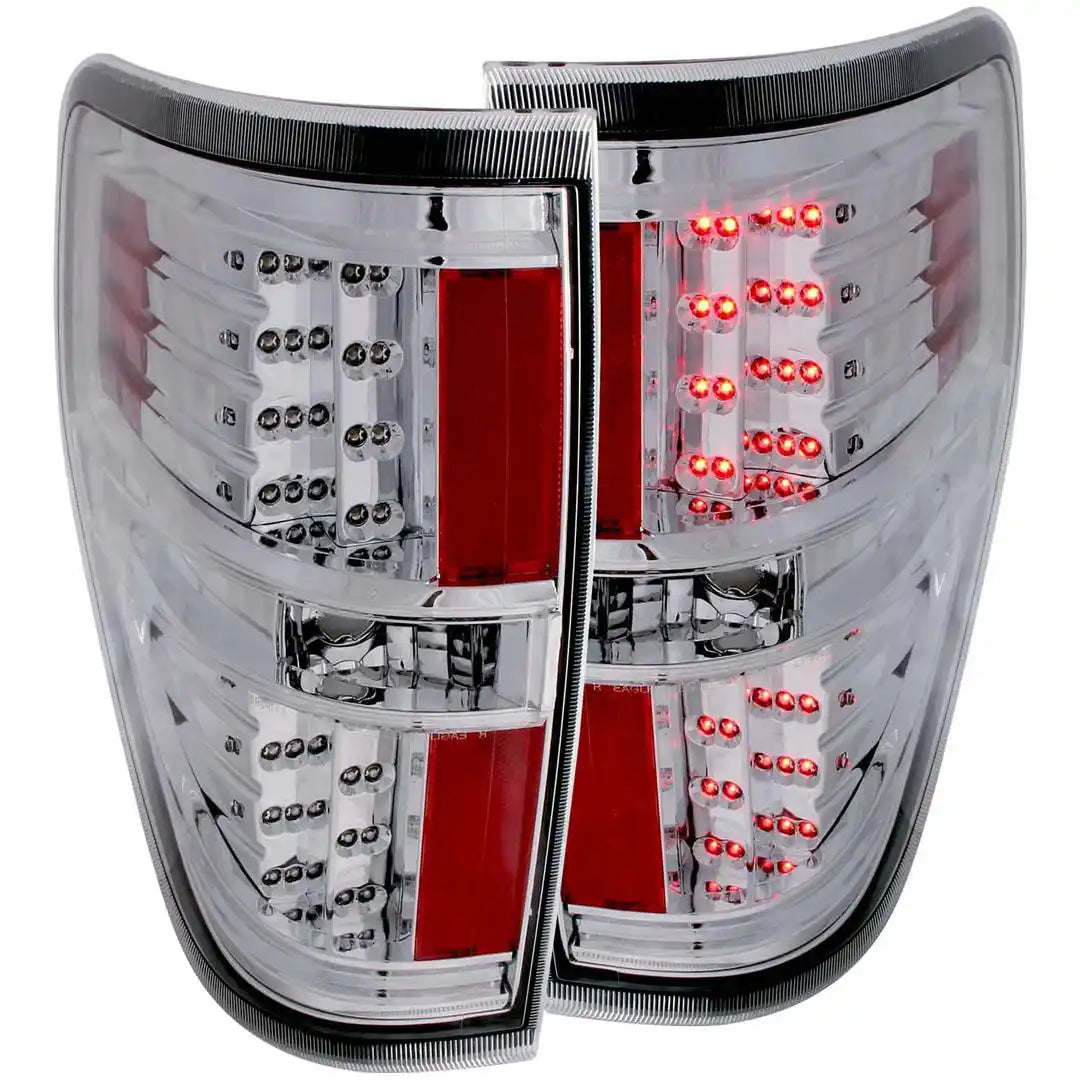 ANZO USA 311147 Tail Light Assembly LED Clear Lens Chrome Housing Clear Bulb Set