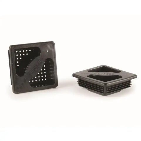 Camco 40325 Sewer Hose Storage Carrier Cap Use With 4 Inch Square Sewer Hose Bumper Black Polyethylene Package of 2