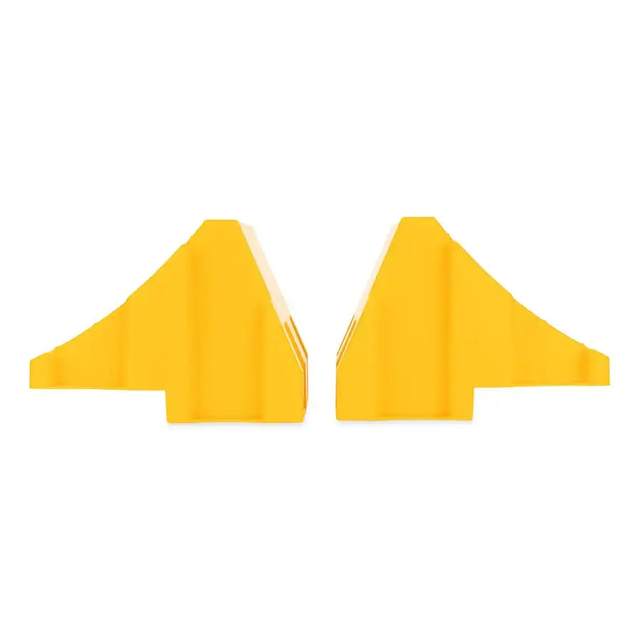 Camco 44401 Wheel Chock Yellow For Use With Leveling Blocks Package of 2