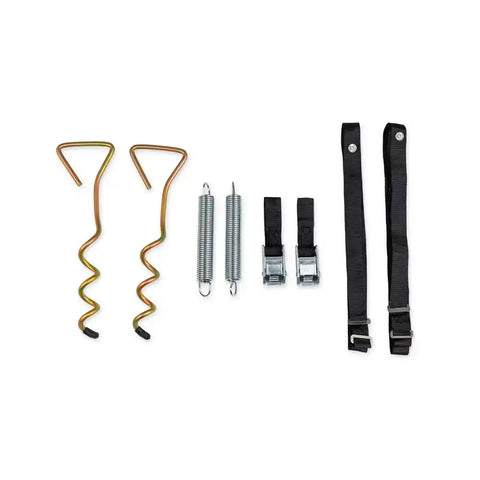 Camco 42593 Awning Anchor Use To Secure Awning Corkscrew Ground Anchor With Tensioner Strap Single Kit With Anchors/ Straps/ Hooks