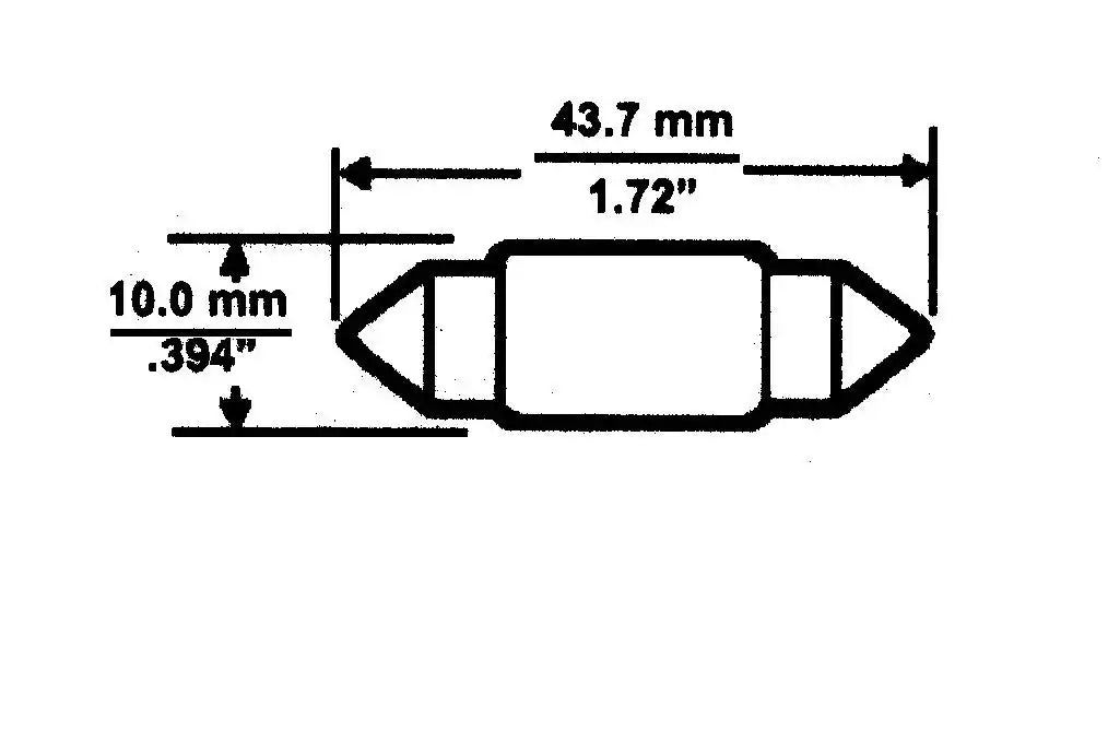 Camco 54859 Interior Door Light Bulb 3175 Auto Interior Package of 2