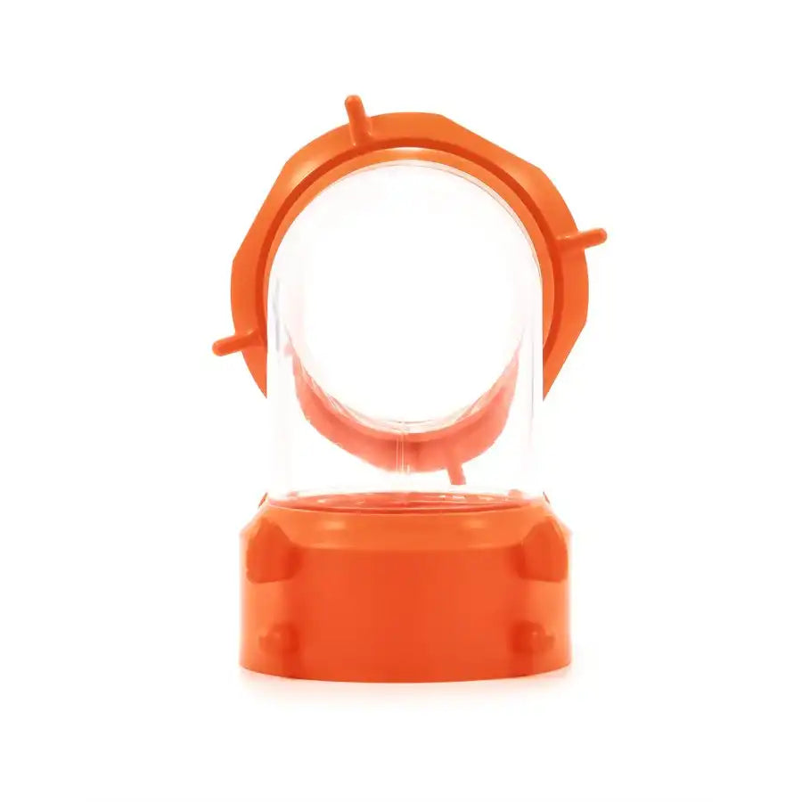 Camco 39857 Sewer Hose Connector RhinoFLEX ™ For Connecting Sewer Hose to Dump Station 90 Degree Swivel Lug and Bayonet Fittings Clear