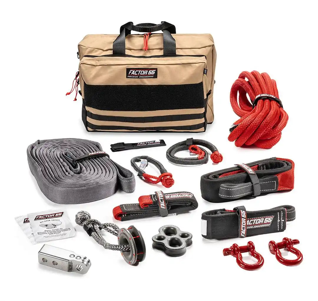 Factor 55 00480-05 Vehicle Recovery Kit Borah Includes 2 Crosby Shackles 3/4 Silver