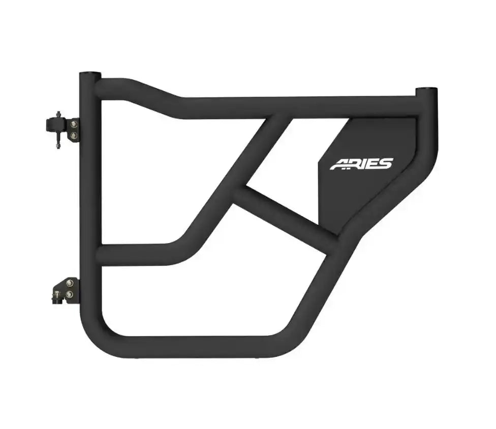 Aries 2500250 Door Tubular Lower Half Powder Coat Black Carbon Steel Set Of 2