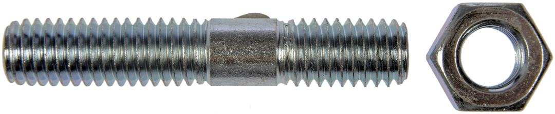 Dorman 29168 Stud AutoGrade ™ Double Ended Stud 7/16-14 X 3/4 Inch And 7/16-14 X 1-1/4 Inch Thread 2-1/2 Inch Length Zinc Plated Silver Steel With Nut Carded Single