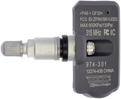 Dorman 974-301 Tire Pressure Monitoring System - TPMS Sensor OE Solutions ™ OE Replacement Sensor Only 315 MHz Single
