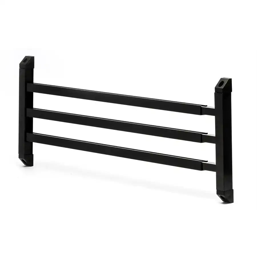 Camco 43976 Screen Door Push Bar Single Bar Style Black Aluminum Bar With Molded Handles With Installation Hardware