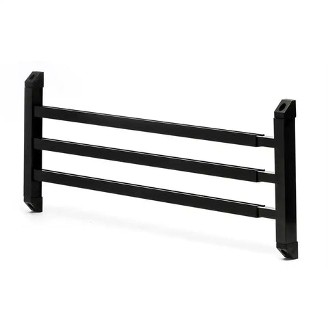 Camco 43976 Screen Door Push Bar Single Bar Style Black Aluminum Bar With Molded Handles With Installation Hardware