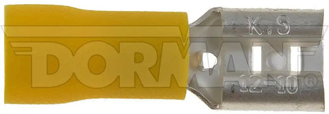 Dorman 85454 Wire Terminal End Conduct-Tite ® Yellow Female Blade Disconnect 10 To 12 Gauge Wire Set of 14