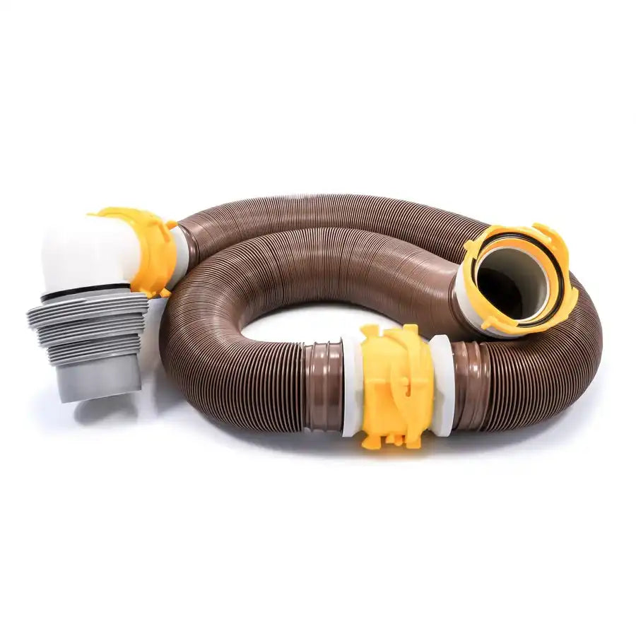 Camco 39625 Sewer Hose Revolution 20 Foot Extended Length 15 Mils HTS ™ Vinyl Brown Hose