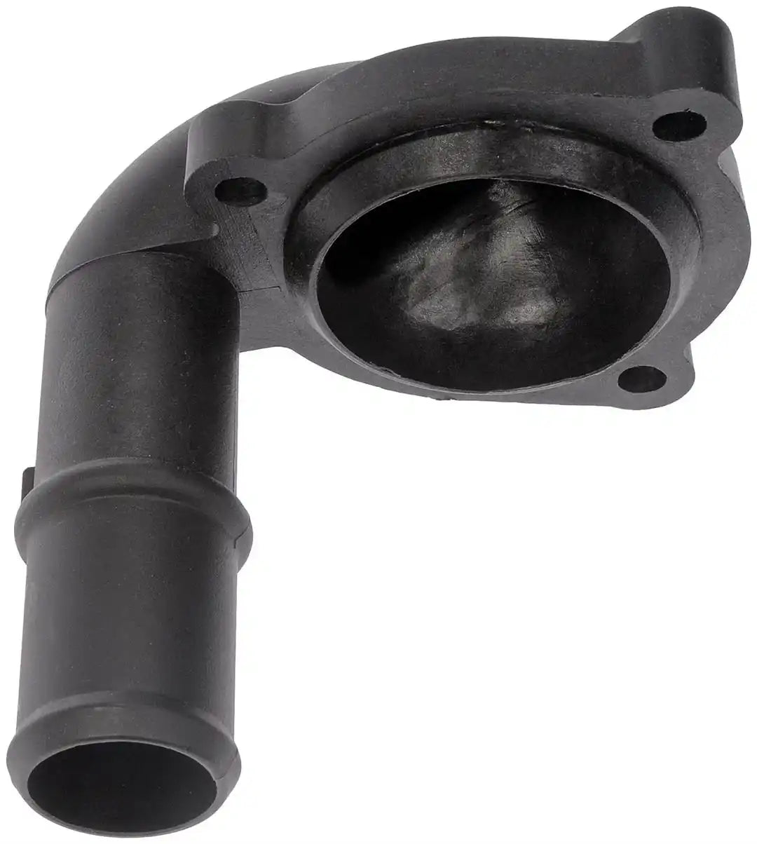 Dorman 902-743 Thermostat Housing OE Replacement 90 Degree Neck Plastic Black Replaces Ford Motor Company OE Numbers 2S6G 8250 A1B/ M2S6G 8250-A1B/ M2S6G 8250-A2B Fits Mexico Region Vehicles 2001-2012 Ford Courier/ 2002-2009 Ford Fiesta
